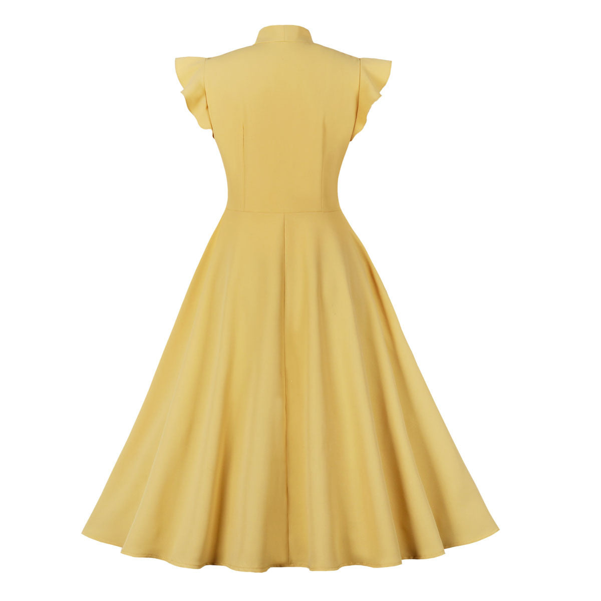 Vintage Ruffled Turnover Collar Dresses