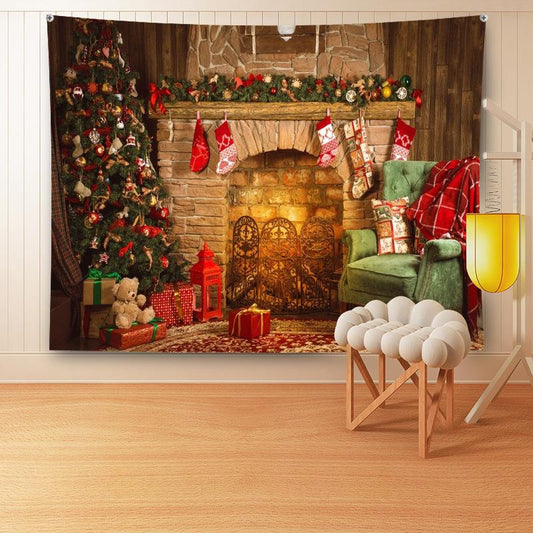 Christmas 3D Design Home Decorative Hanging Wall Tapestry