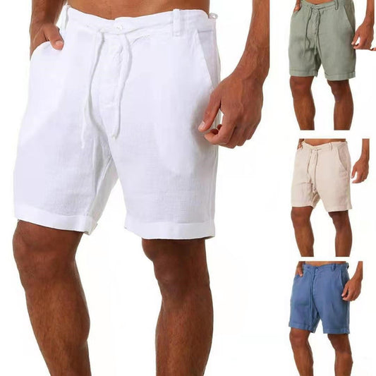 Simple Design Linen Summer Men's Shorts