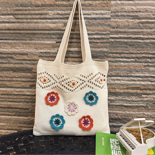 Women Crochet Weave Shoulder Handbags