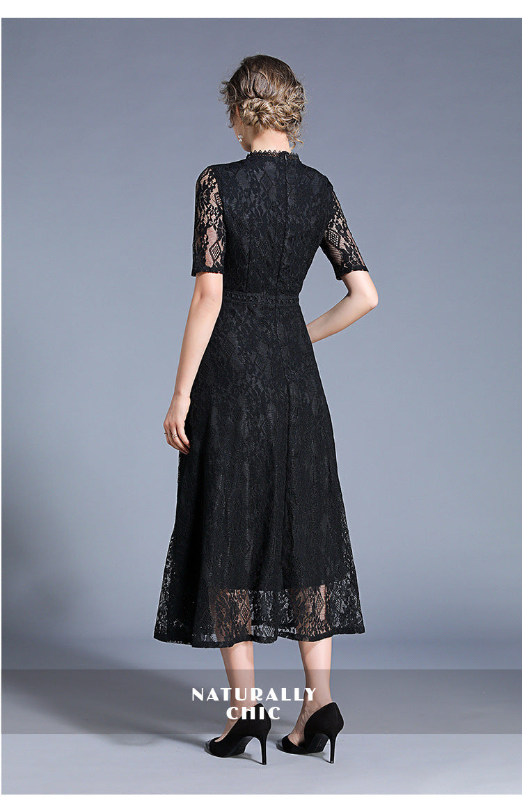 Summer Short Sleeves Women Lace Dresses