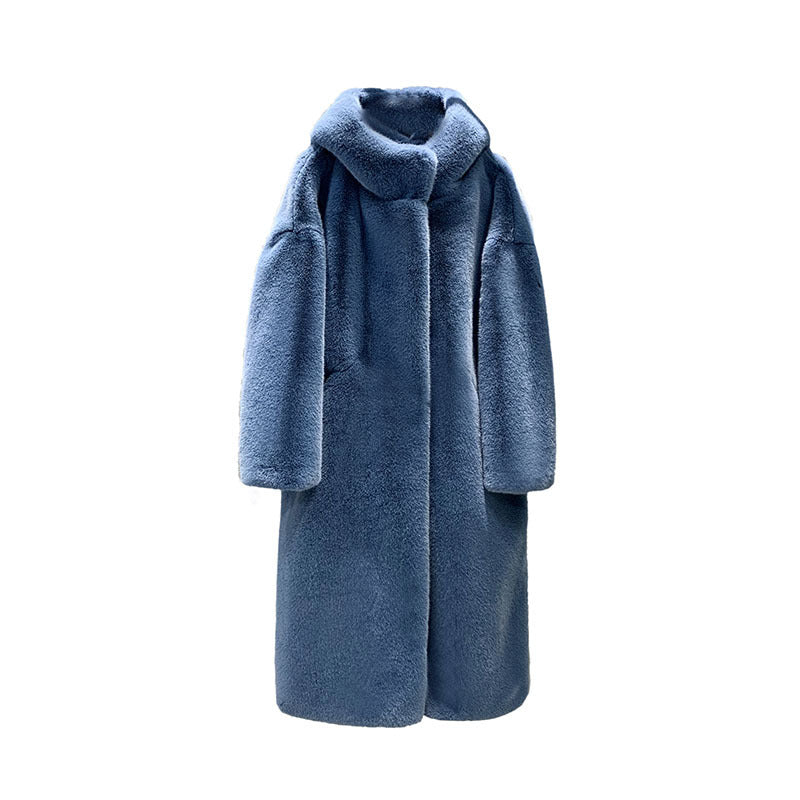 Fashion Winter Faux Fur Warm Long Overcoats for Women