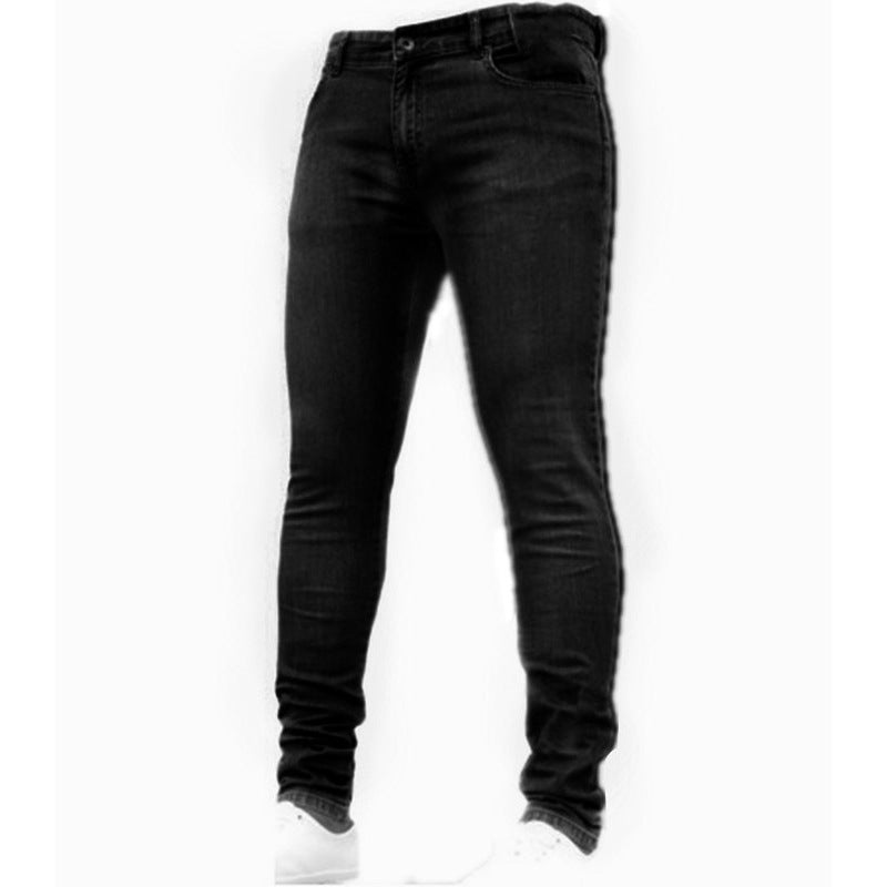 Fashion Natural Waist Men Fall Legging Jeans