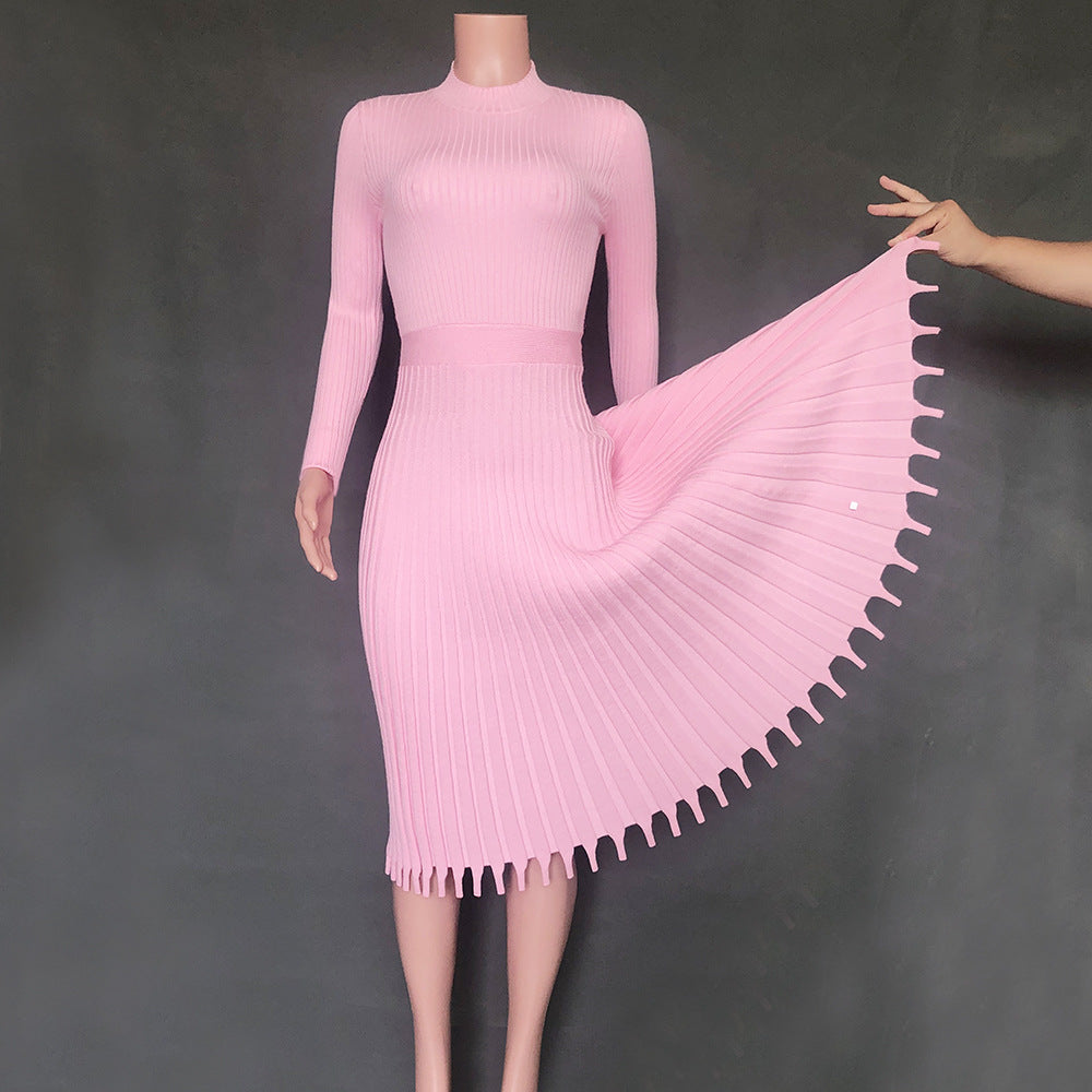 Hot Selling Fashion Women Midi Length  Fall Dresses