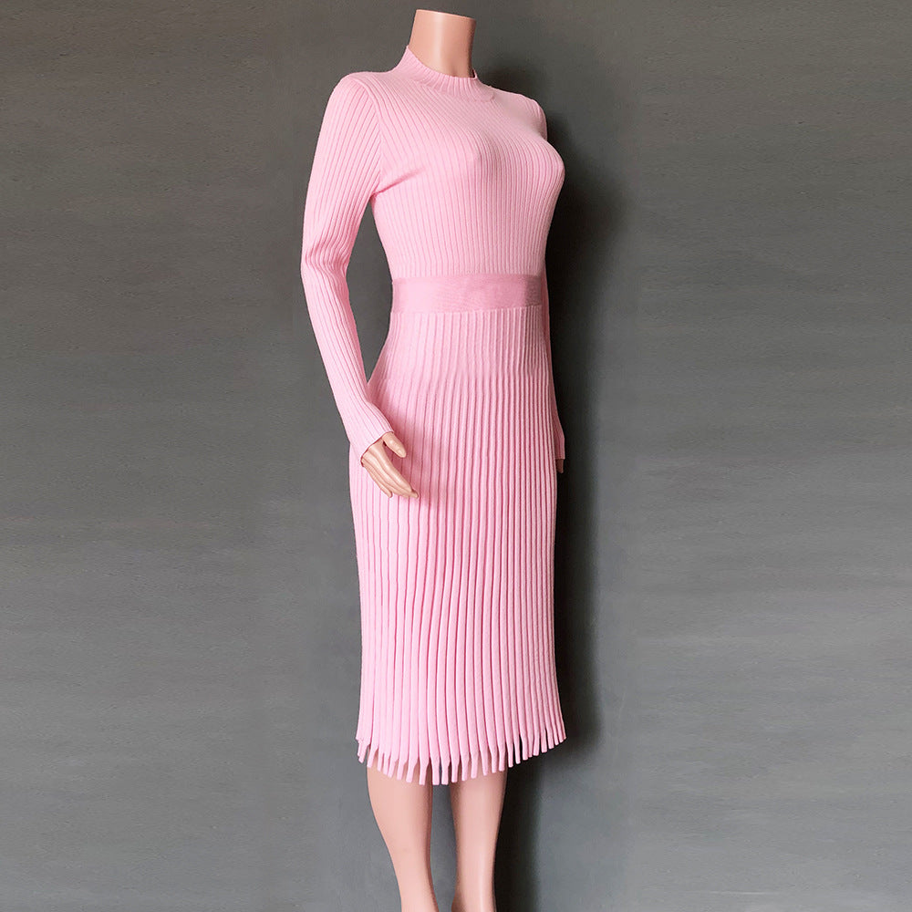 Hot Selling Fashion Women Midi Length  Fall Dresses