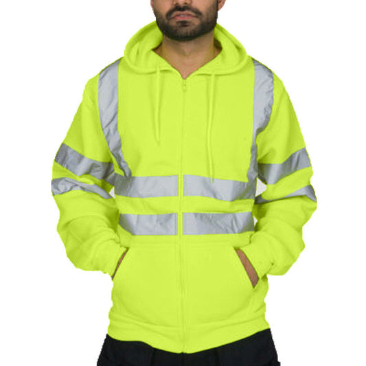 Men Reflective Sanitation Worker Uniform Hoodies