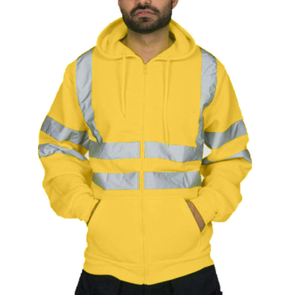 Men Reflective Sanitation Worker Uniform Hoodies