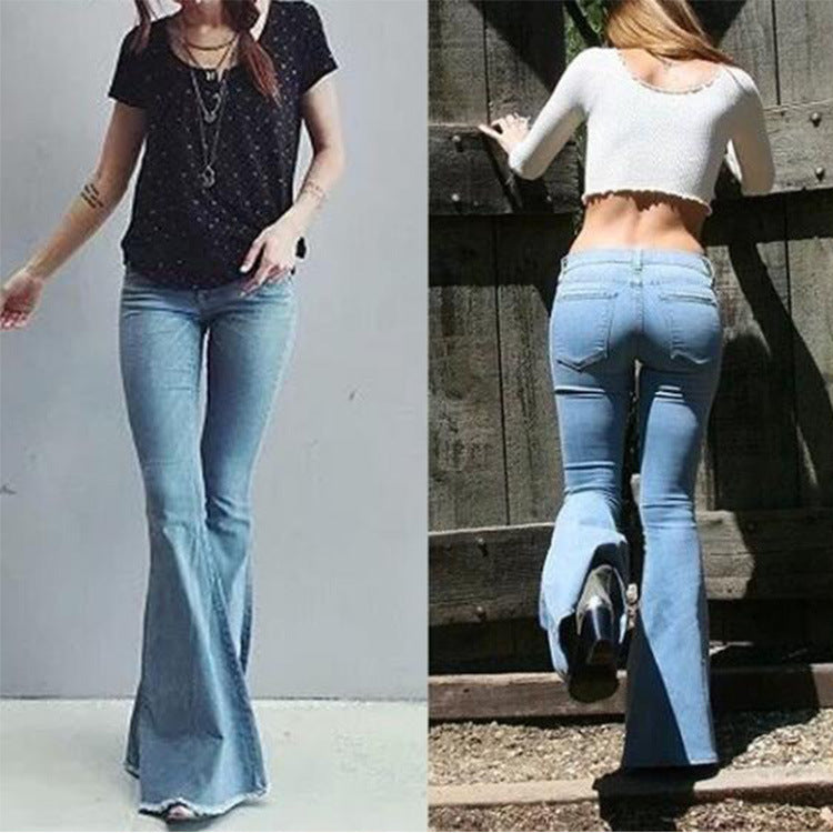 Casual Women Flare Jeans