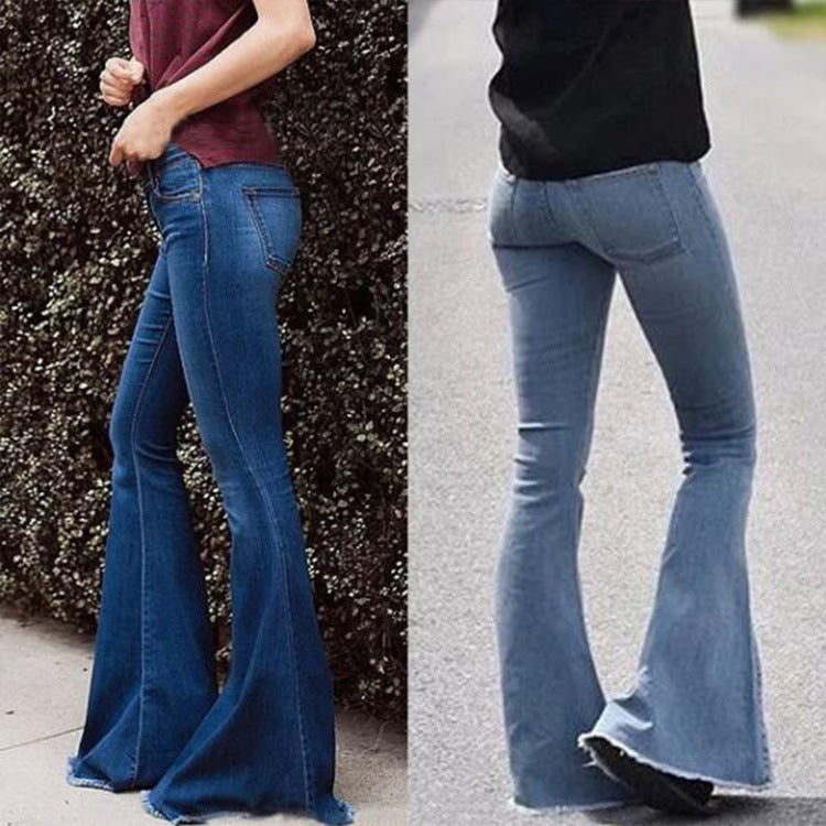 Casual Women Flare Jeans