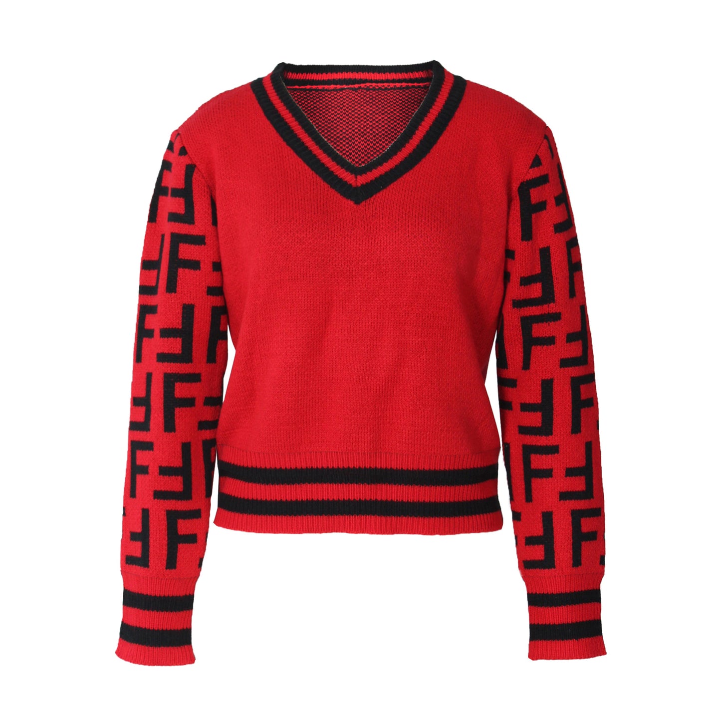 Fashion Letter F Design Knitted Sweaters