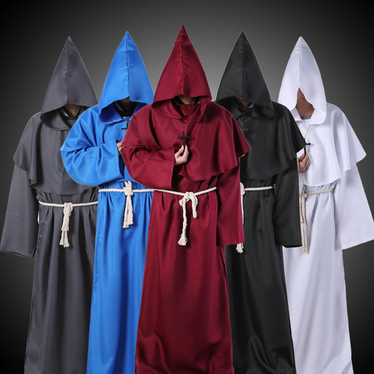 Saint Vida Halloween Medieval Monk Robe Costume Wizard  Priest Cosplay Costume Shawl 471