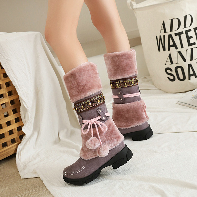 Vintage Winter Warm Snow Boots for Women