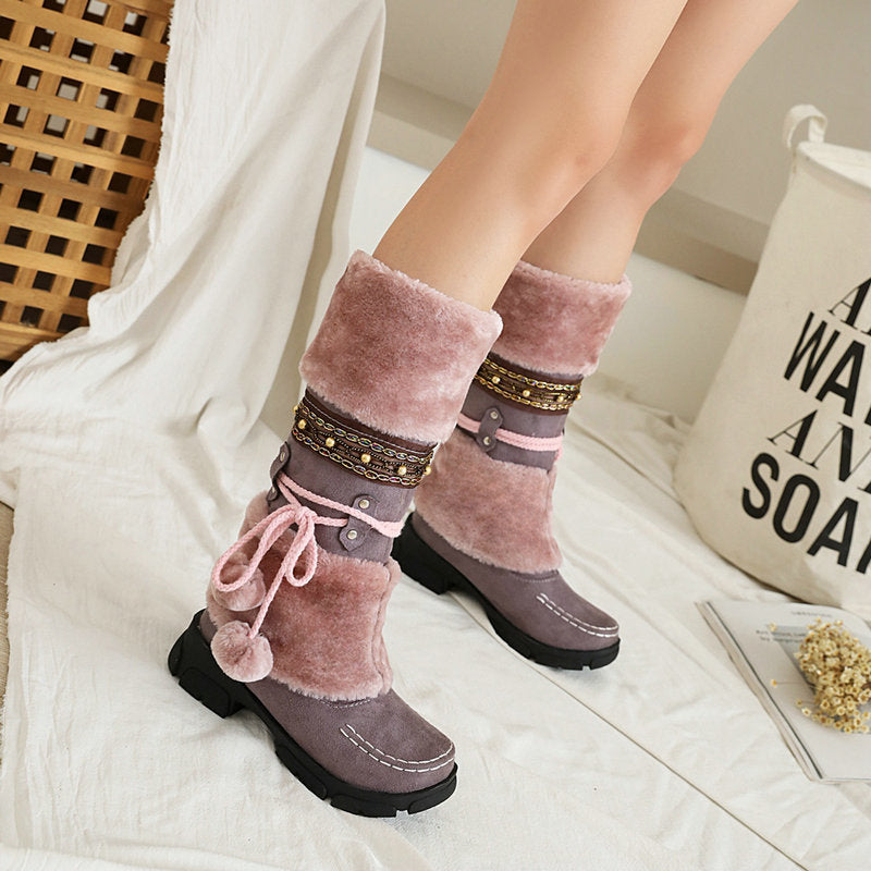 Vintage Winter Warm Snow Boots for Women