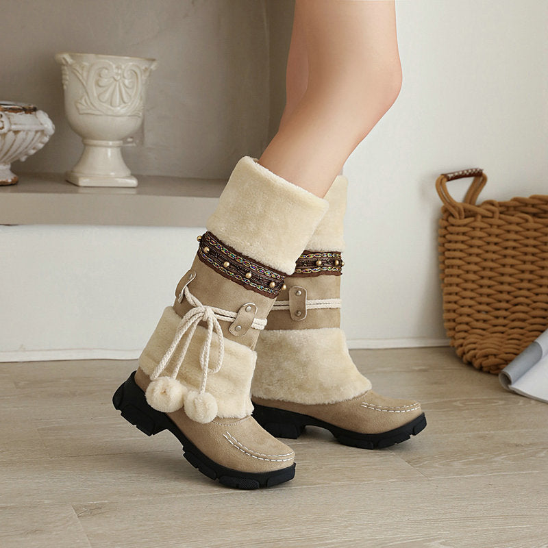 Vintage Winter Warm Snow Boots for Women