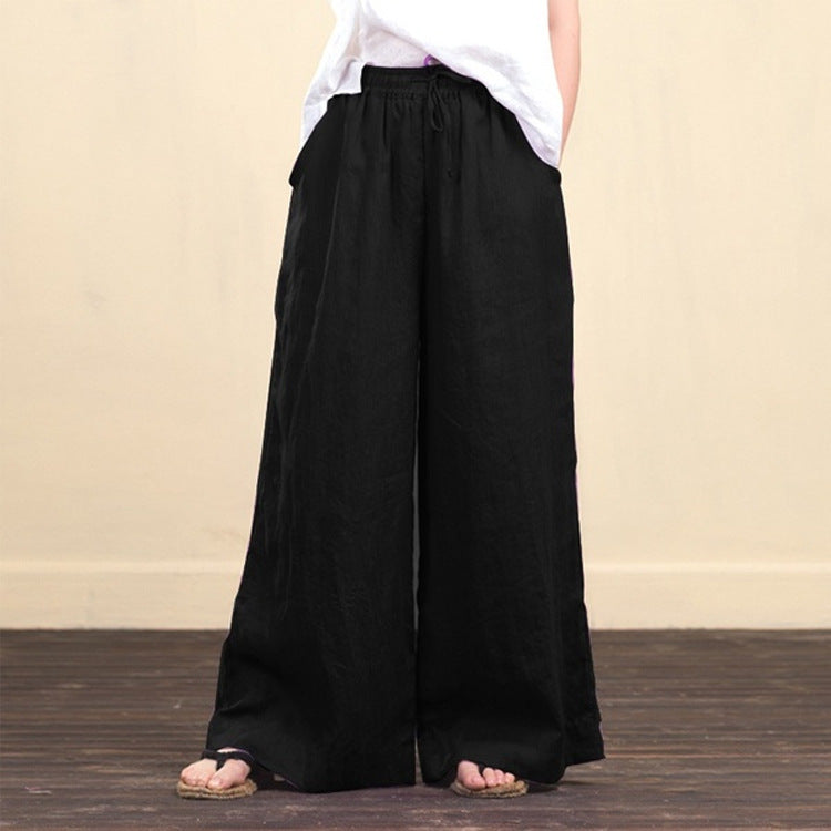 Casual Linen Wide Legs Pants for Women