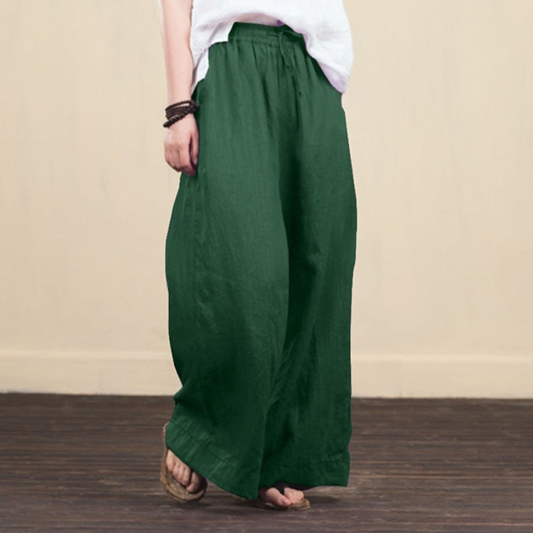 Casual Linen Wide Legs Pants for Women