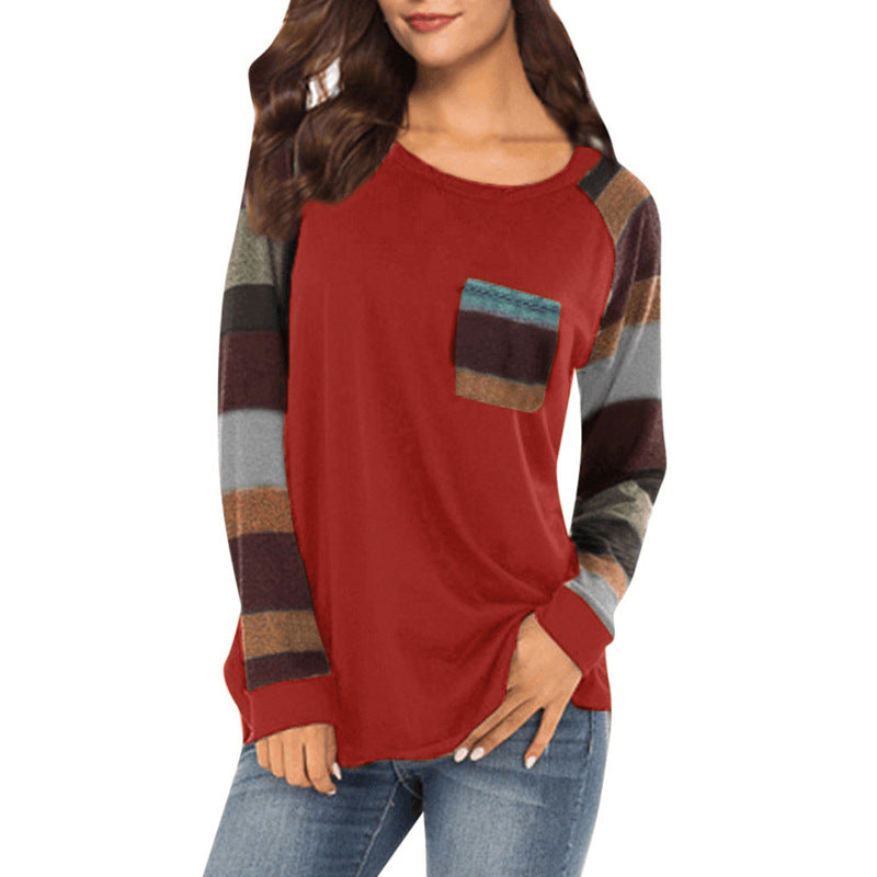Casual Long Sleeves Plus Sizes T Shirts