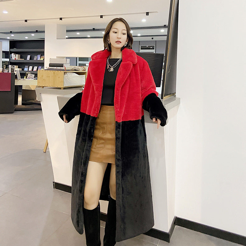 Fashion Winter Faux Fur Plus sizes Long Coats for Women