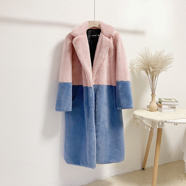 Fashion Winter Faux Fur Plus sizes Long Coats for Women