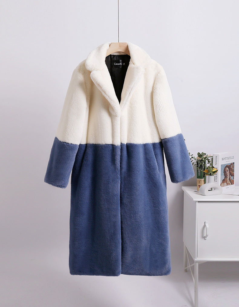 Fashion Winter Faux Fur Plus sizes Long Coats for Women