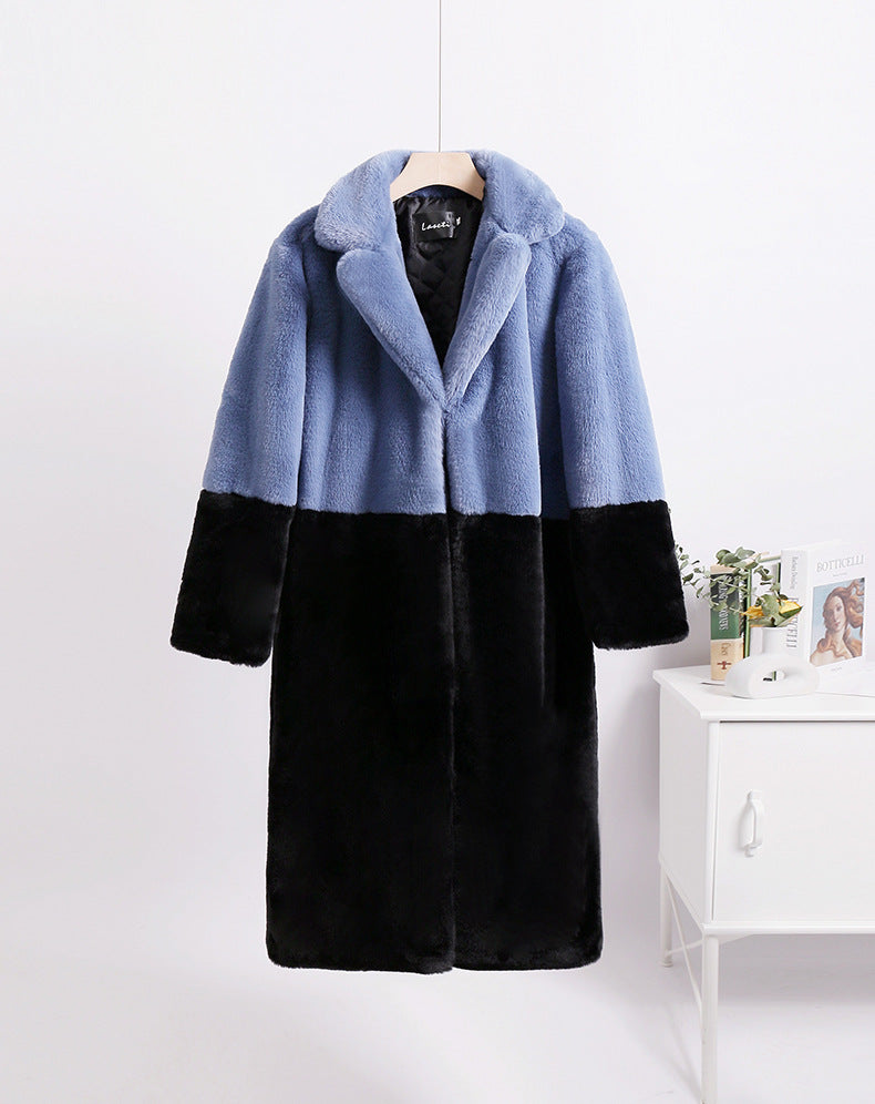 Fashion Winter Faux Fur Plus sizes Long Coats for Women