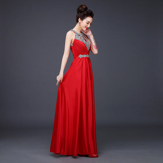 Elegant Halter Sleeveless Evening Dresses