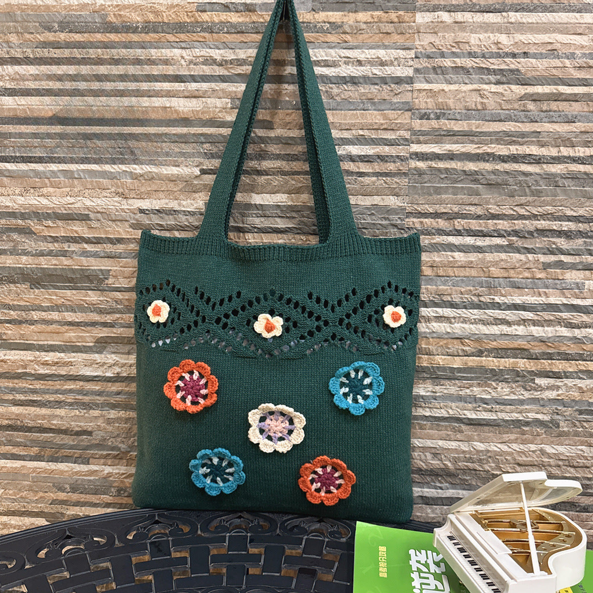 Women Crochet Weave Shoulder Handbags