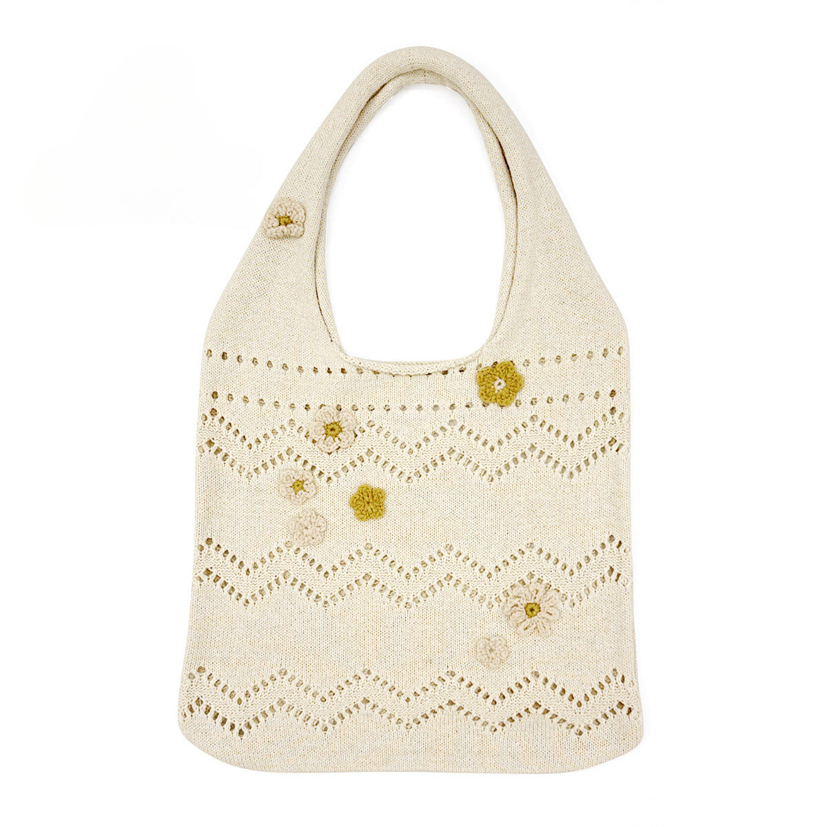 3D Floral Design Women Crochet Shoulder Bags