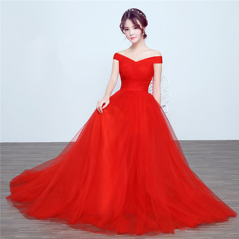 Elegant Off The Shoulder Long Party Dresses