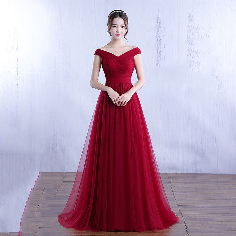 Elegant Off The Shoulder Long Evening Dresses