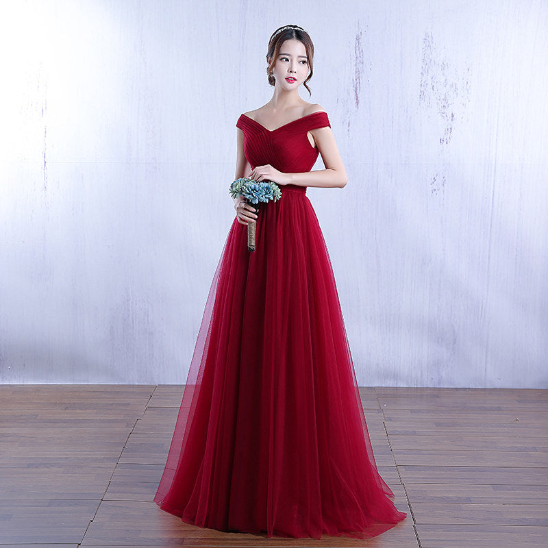 Elegant Off The Shoulder Long Evening Dresses