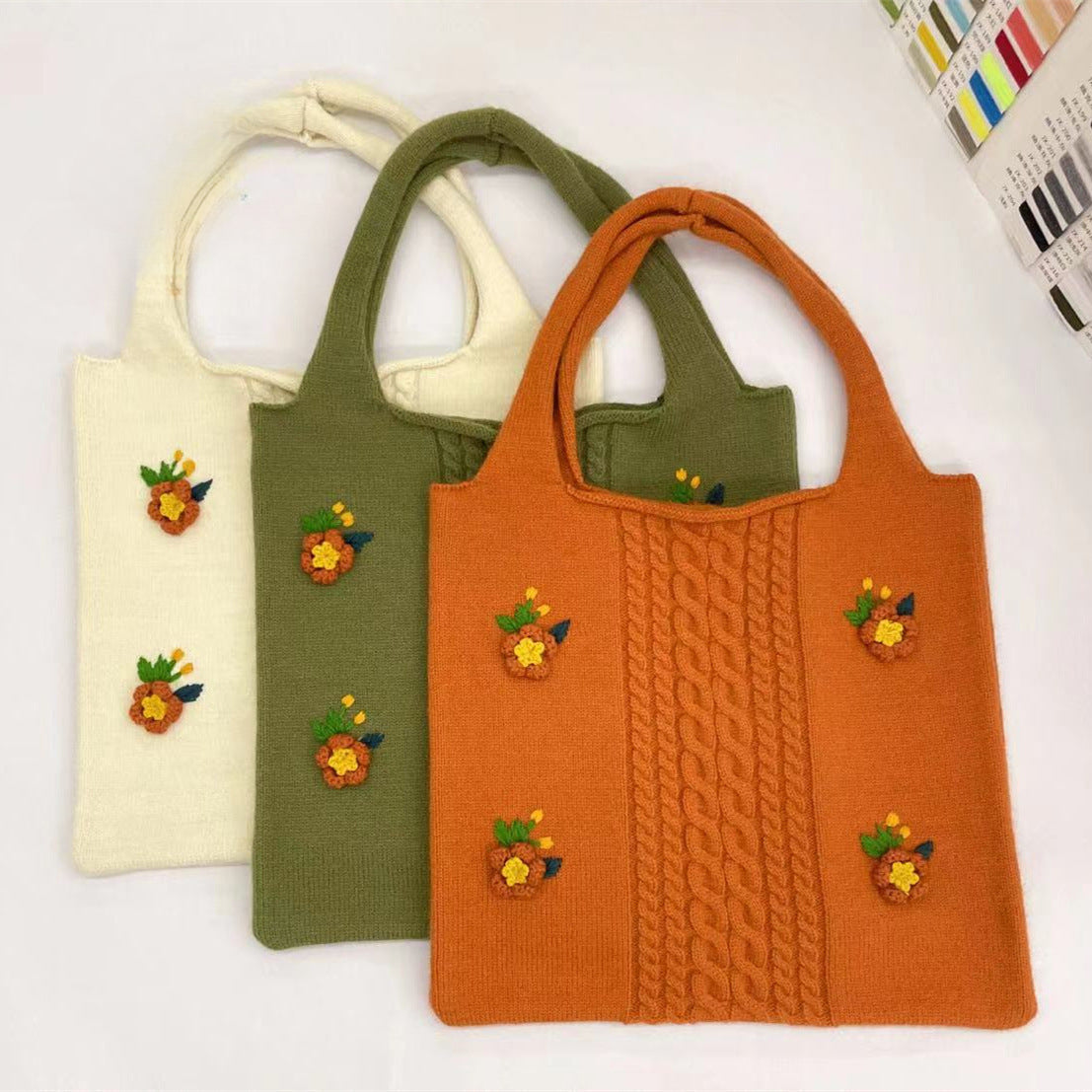 Women Handmade Crochet Knitted Shopping Bags