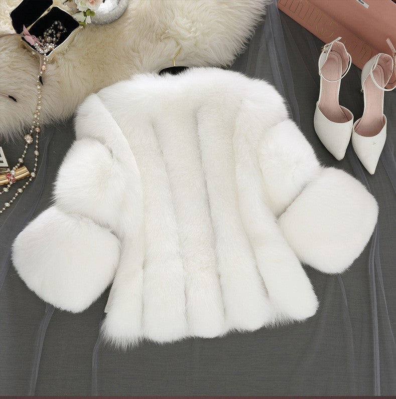 Fashion Faux Fur Short Jacket Coats for Women