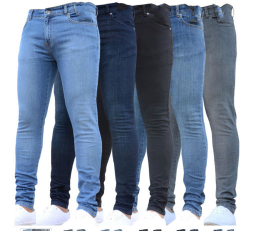 Fashion Natural Waist Men Fall Legging Jeans