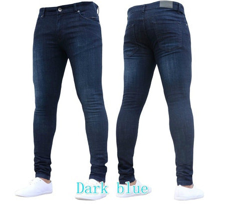 Fashion Natural Waist Men Fall Legging Jeans