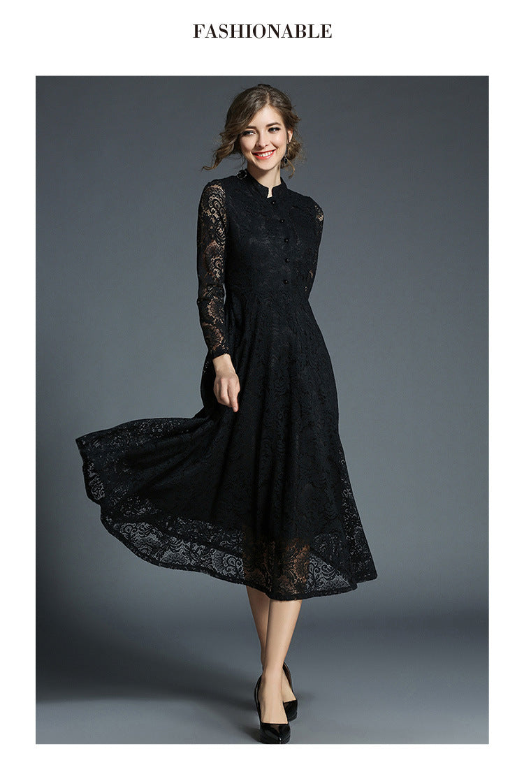 Vintage Midi Length Lace Dresses for Women