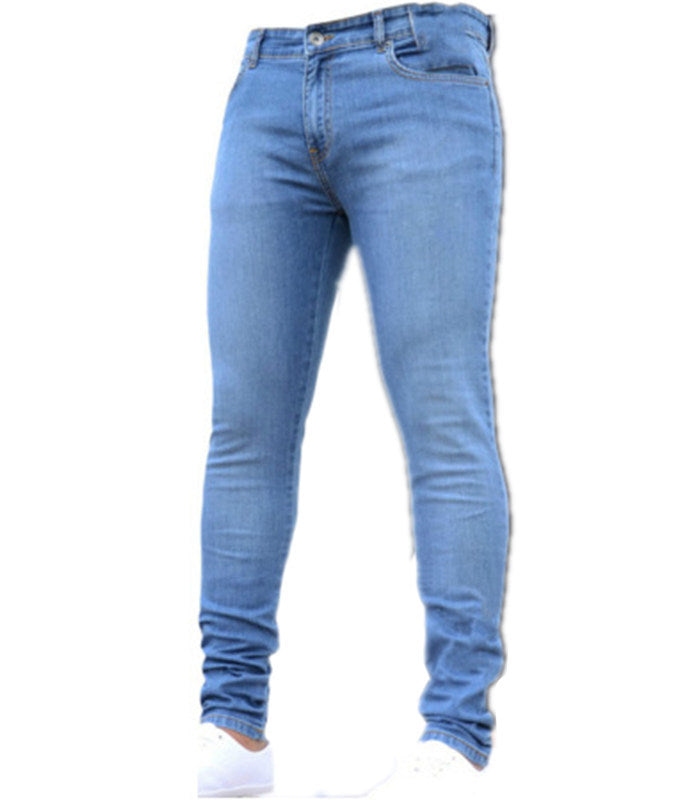 Fashion Natural Waist Men Fall Legging Jeans