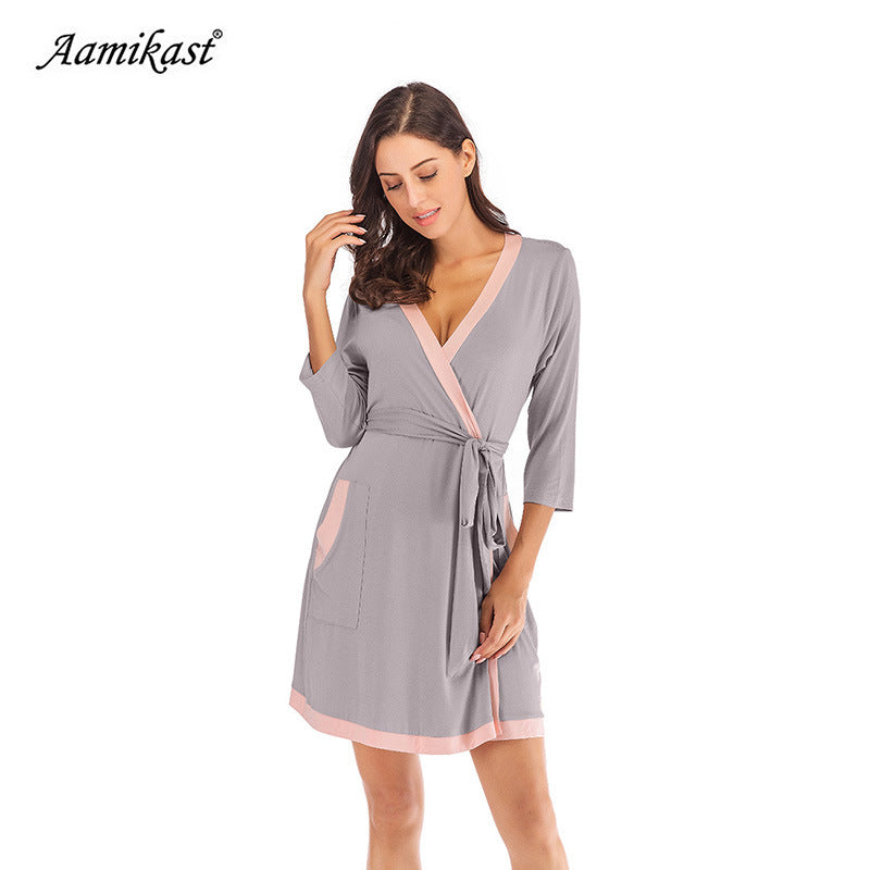 Women Long Sleeves Sexy Night Robe