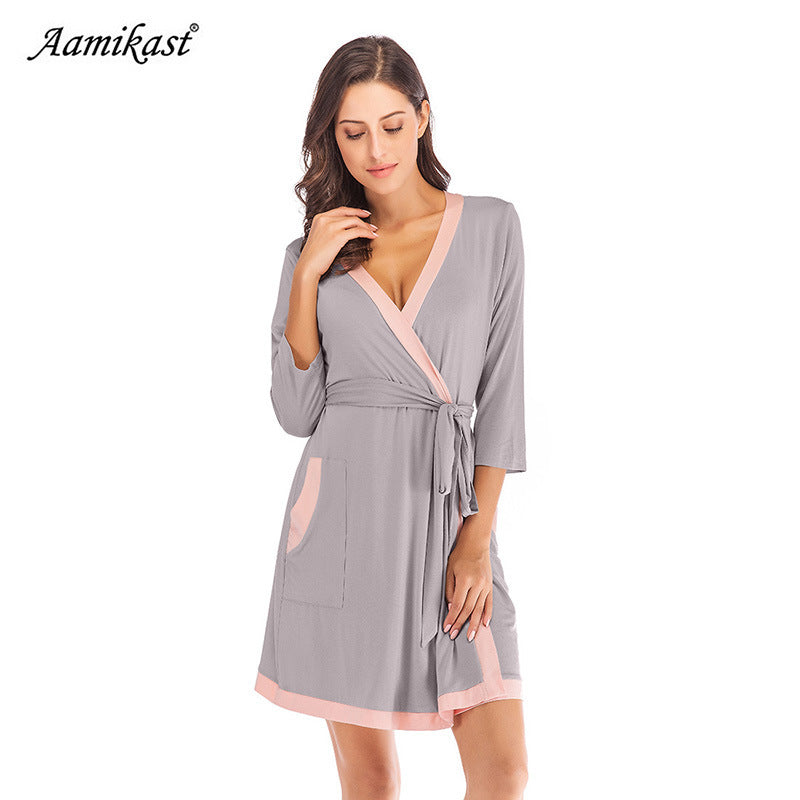 Women Long Sleeves Sexy Night Robe