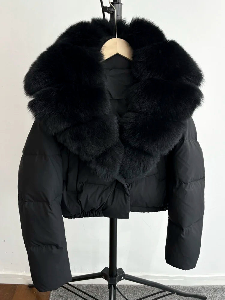 Women Fur Collar  Winter Women Puffer Jacket Duck Down Jackets Coats