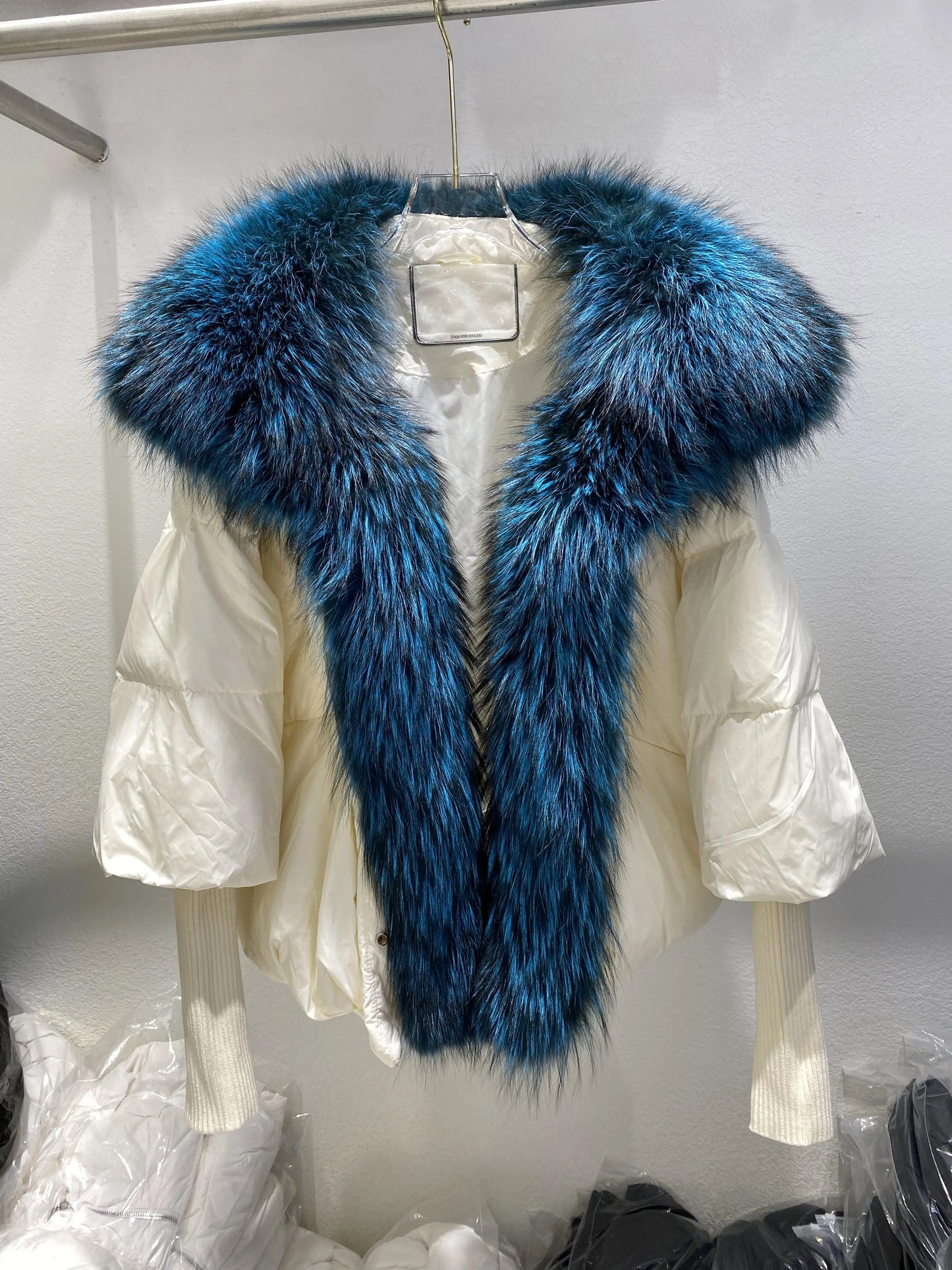 Fashion Winter Fox Fur Collar Women Warm Short Jacket Outerwear