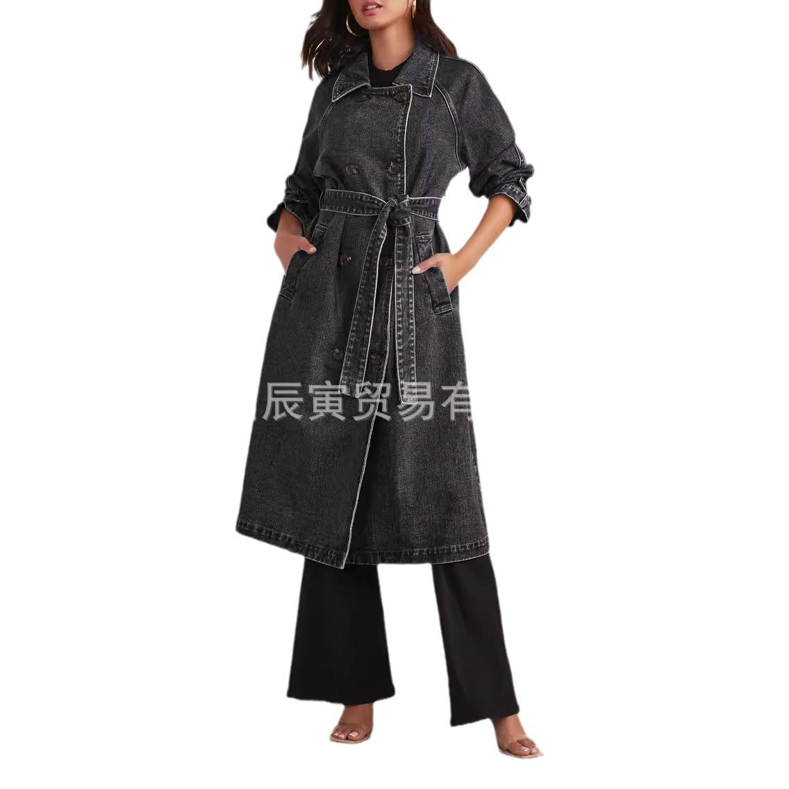 Casual Denim Cotton Winter Long Overcoats