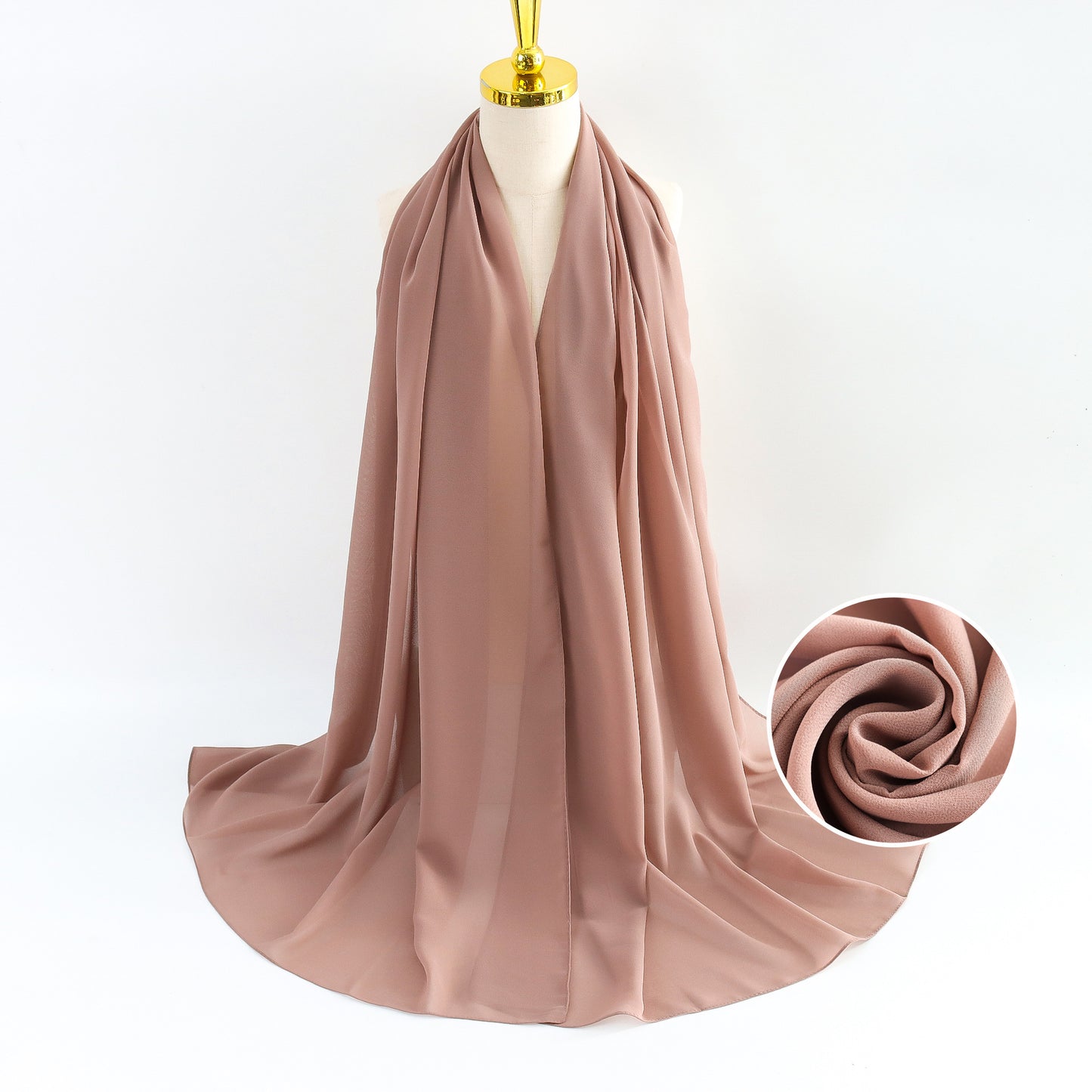 Women Pearl Chiffon Scarf Solid Color Bubble Towel Versatile Scarves