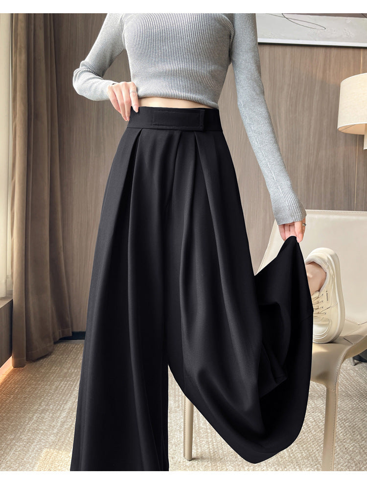 Casual High Waist Loose Wide Legs Straight Pants