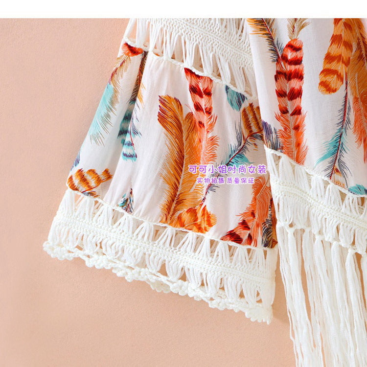 Summer Bohemia Loose Trumpet Sleeves Tops