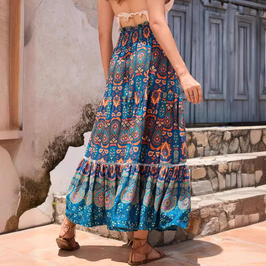 Bohemian Exotic Women Midi Skirts