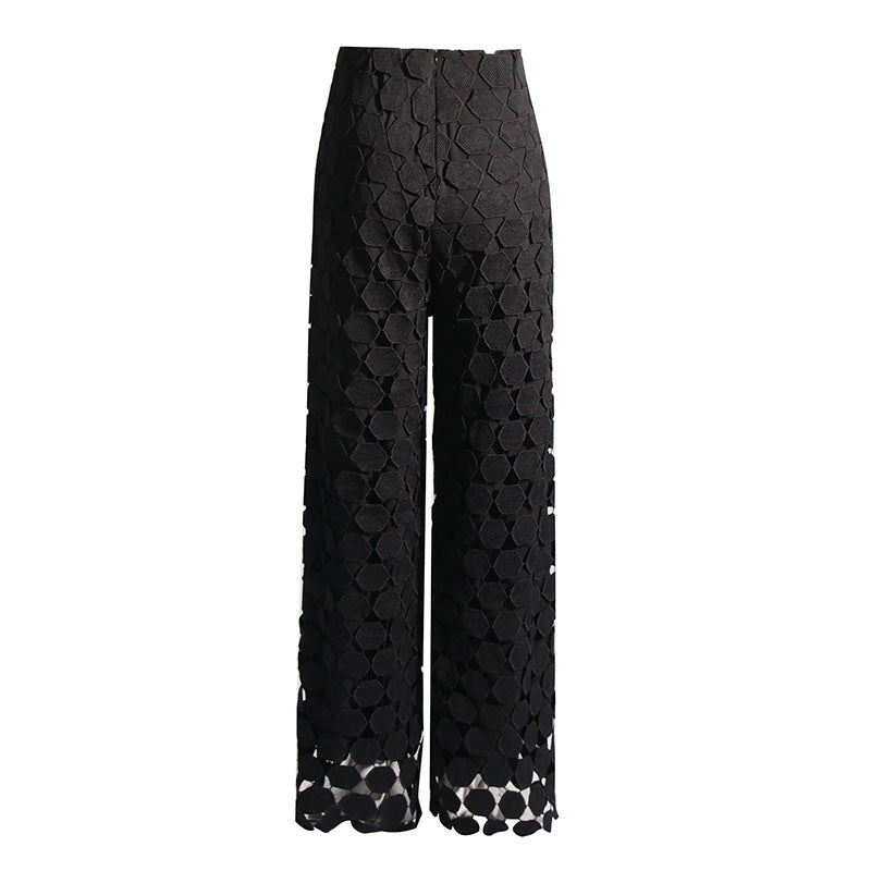 Designed Fashion Round Shaped Wide Legs Pants