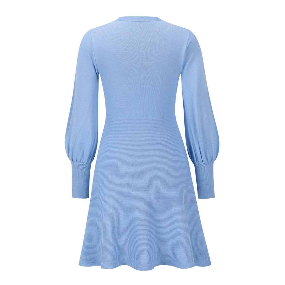 Elegant Plus Sizes Knitted Short Dresses