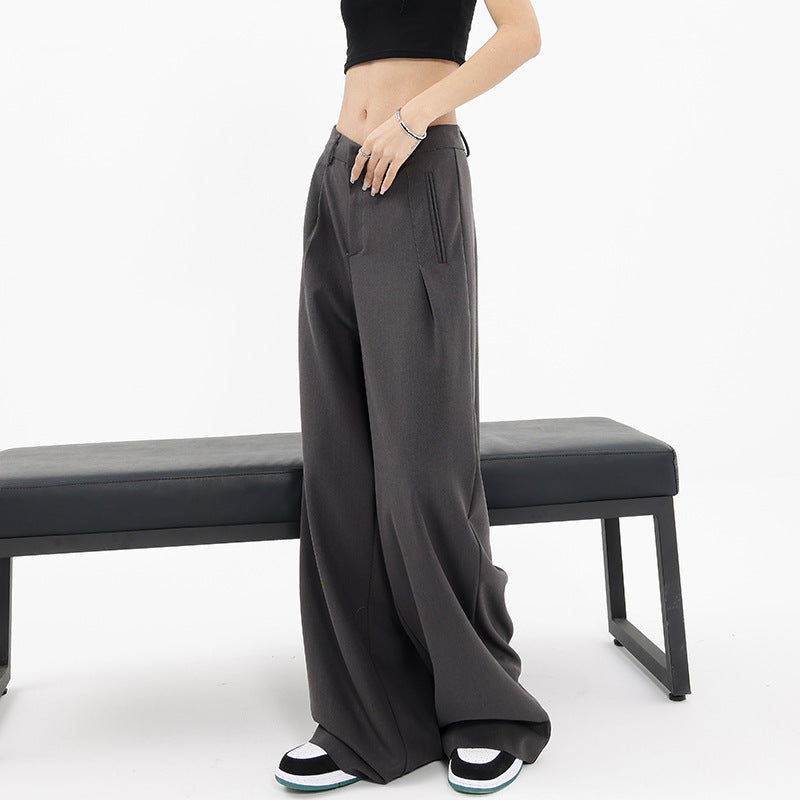 Designed Women Fall Straight Wide Legs Pants