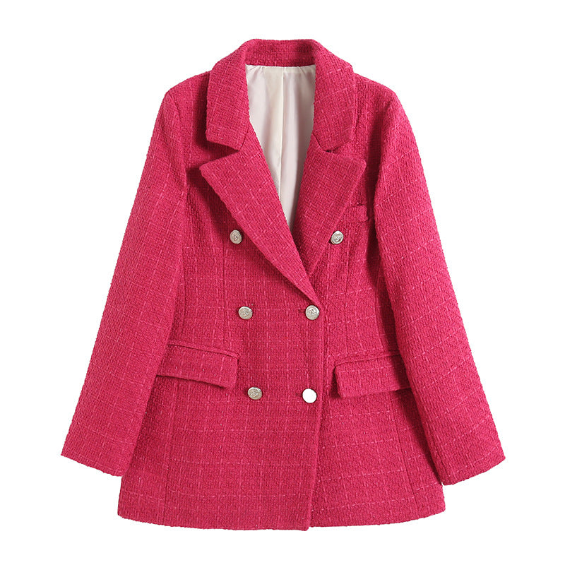 Fashion Double Breasted Blazer Overcoats